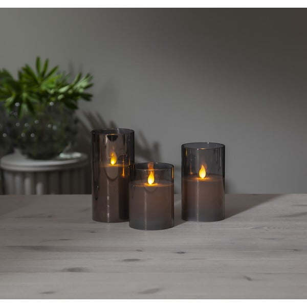 Hall LED vahaküünal klaasist , kõrgus 15 cm M-Twinkle - Star Trading-image-3