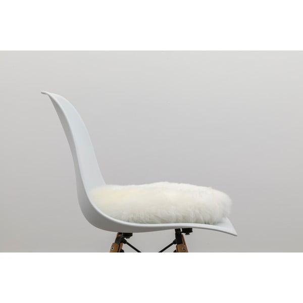 Ümmargune valge lambanahkne diivan, ⌀ 40 cm - Native Natural-image-2