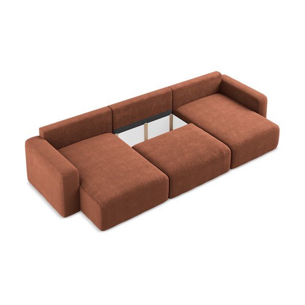 Šenilldiivanvoodi/panipaigaga nurgadiivan terrakota värvi ("U"-kujuliselt) Kona - Makamii-image-4