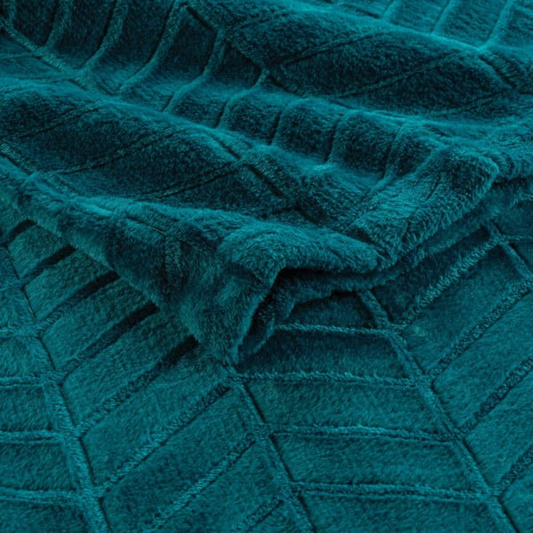 Sinine mikroflanellist pleed 180x220 cm Arya – douceur d'intérieur-image-2