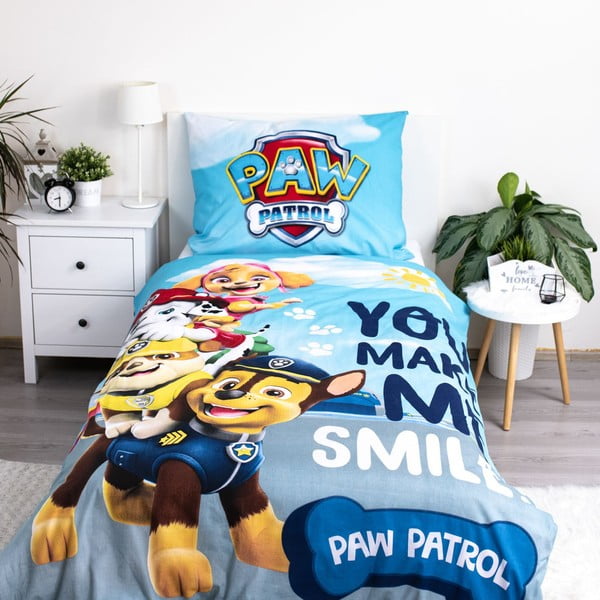 Puuvillane helendava efektiga laste voodipesu 140x200 cm Paw Patrol - Jerry Fabrics-image-2