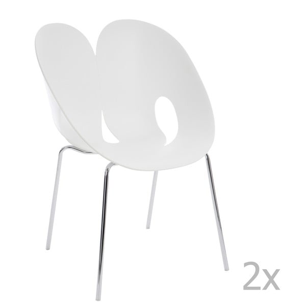 Sada 2 bílých židlí J-Line Jens