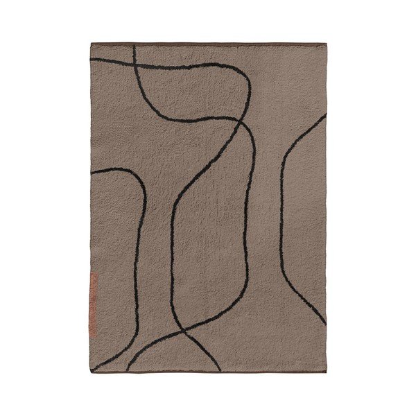 Pruun pestav puuvillane vaip 100x140 cm Shadow - Mette Ditmer Denmark