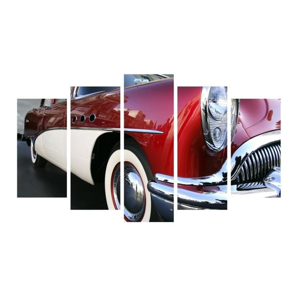 Mitmeosaline maal Retro Vintage auto, 102 x 60 cm - 3D Art