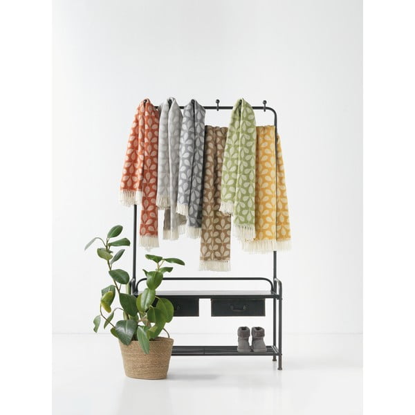 Kastanpruun ruuduline puuvillane ruuduline kangas , 140 x 180 cm Sirkkalehti - Euromant-image-2