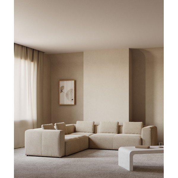Beež šenill-nurgadiivan Blok - Kave Home-image-1