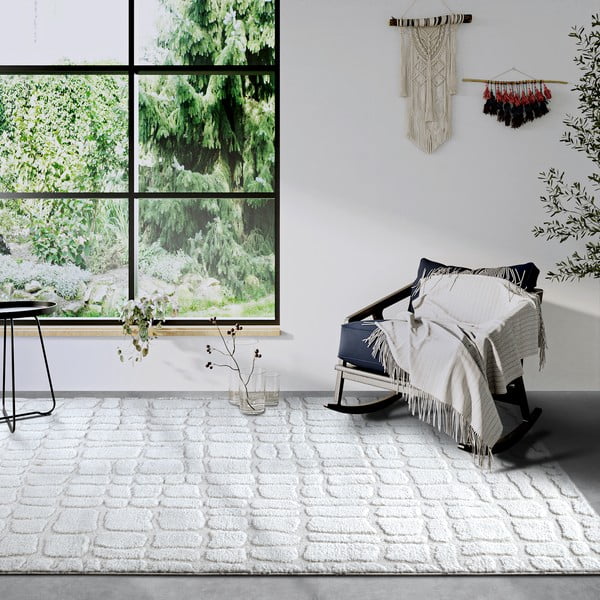 Kreem vaip 160x235 cm Artistique Cream White - Elle Decoration-image-1