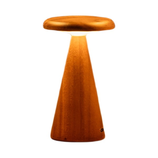 LED-lauavalgusti puidust varjuga (kõrgus 14 cm) Sylva - Gingko