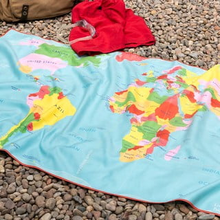 Helesinine rätik 150x70 cm World Map - Rex London