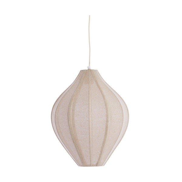 Naturaalse värvi ripplamp kangast varjuga Pasto - Light & Living