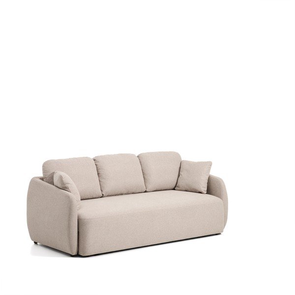 Beež šenillist diivanvoodi 218 cm Laira - Kave Home-image-2