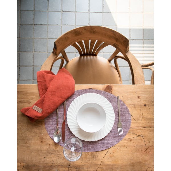 Roosa ja lilla taldrikutäidis Ovaalne, 46 x 33 cm - Tiseco Home Studio-image-1