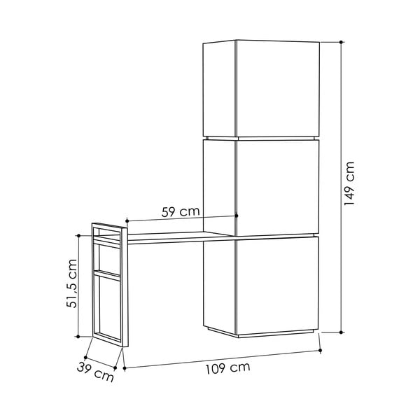 Set botníku v dekoru dubového dřeva a nástěnného věšáku Mello Oak-image-3