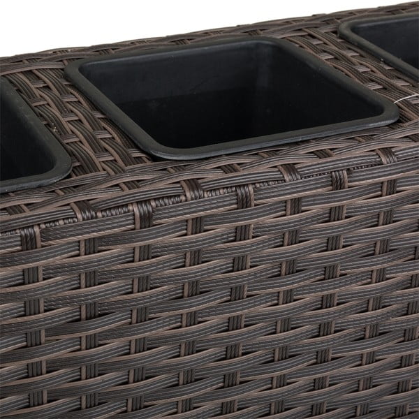 Květináč z umělého ratanu s 3 přihrádkami Myra, délka 48 cm-image-2