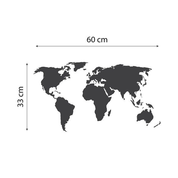 Samolepka na zeď Really Nice Things Worldmap, 60 x 30 cm-image-1