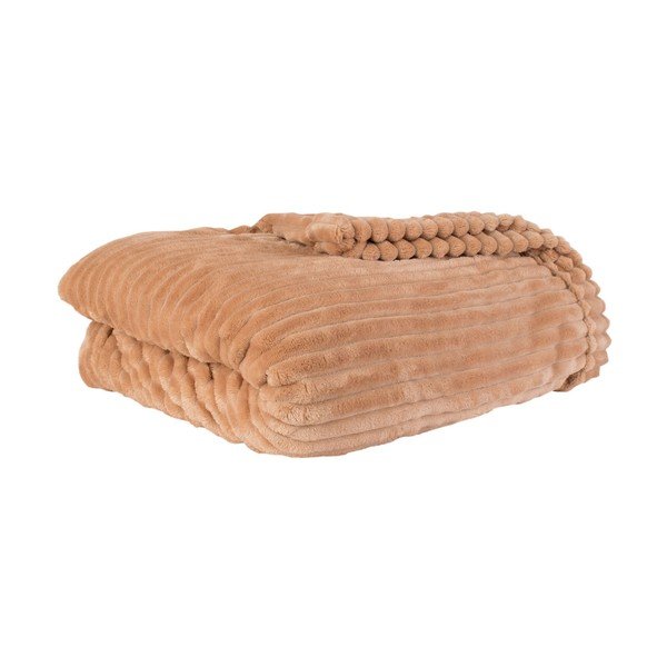 Ribitud beež sametne ruuduline ruuduline kangas, 150 x 200 cm Big Ribbed - PT LIVING-image-3