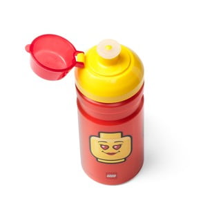 Punane kollase kaanega veepudel, 390 ml Iconic - LEGO®