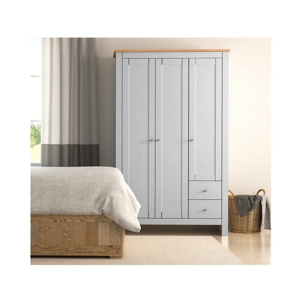 Tammedekooriga garderoobikapp naturaalne hall 112x180 cm Emerald - Støraa-image-2