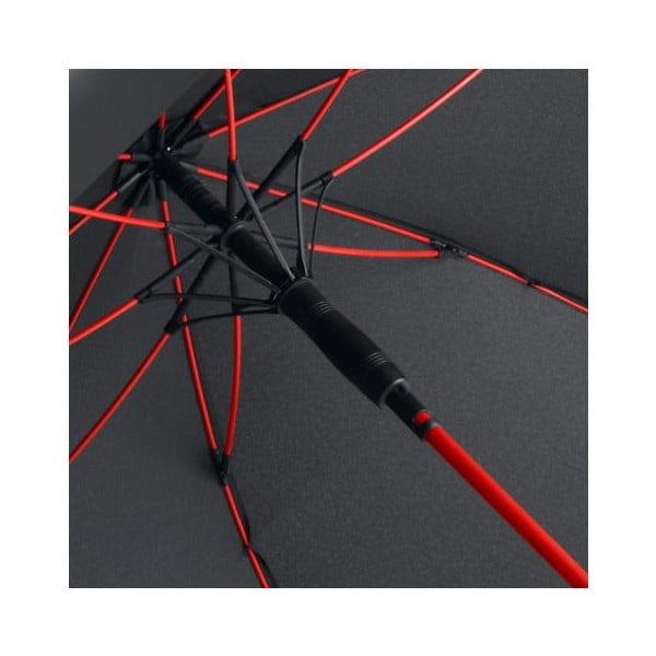 Černý větruodolný deštník s červenými detaily Ambiance Fare Proof, ⌀ 112 cm-image-2