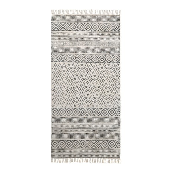 Černobílý vzorovaný koberec A Simple Mess Mille, 180 x 90 cm