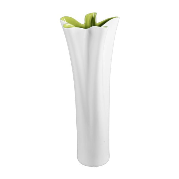 Zelenobílá keramická váza Mauro Ferretti Mica, výška 45,5 cm
