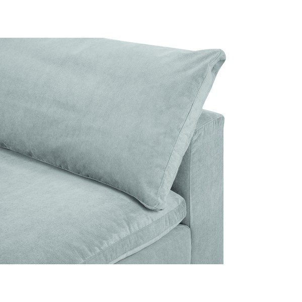 Světle modrá oboustranná rohová část modulární manšestrové pohovky Windsor & Co Sofas Galaxy-image-1