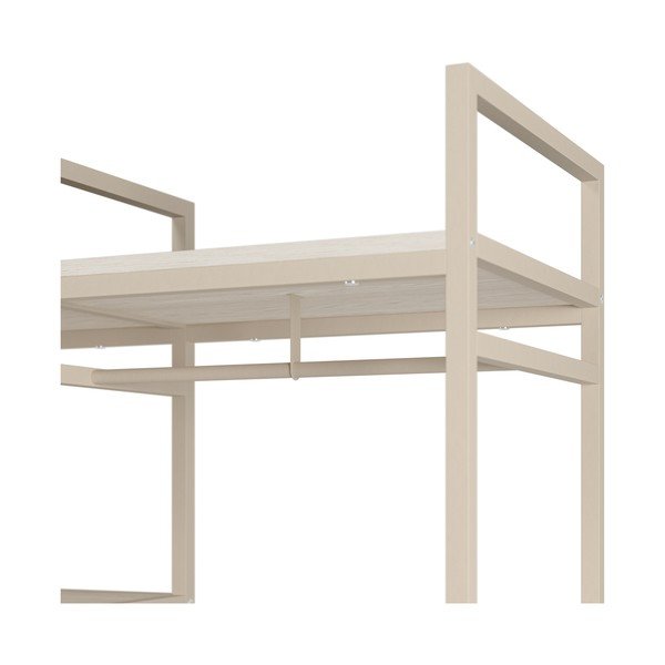 Kreemikas avatud terasest riidekapp 140x179.5x40 cm Amara - Marckeric-image-4