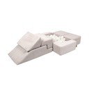 Kreem velvetist-vahtplastist mänguväljak 100x35x40 cm Montessori - Meowbaby