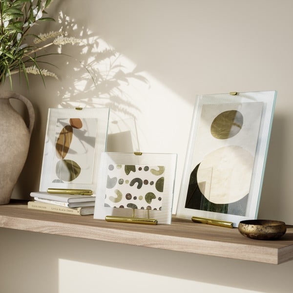 Kuldne klaasist pildiraam 19x23 cm Flute - Umbra-image-4