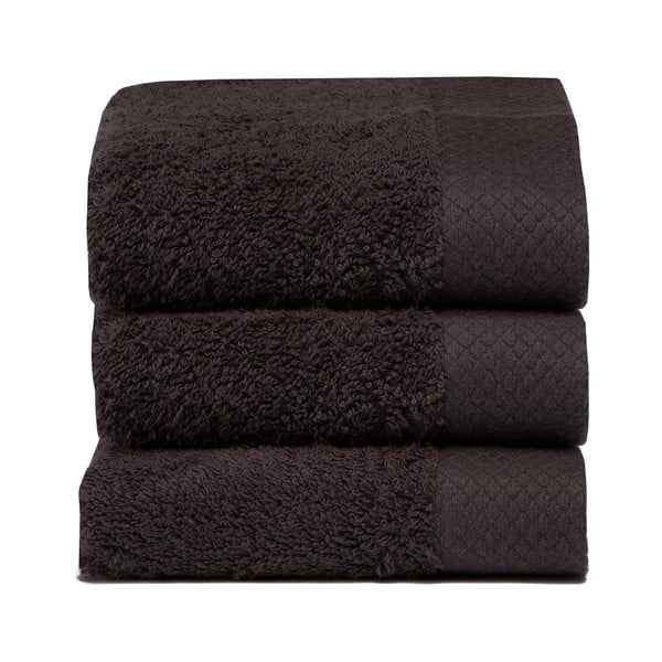 Set 3 ručníků Pure Basalt, 30x50 cm