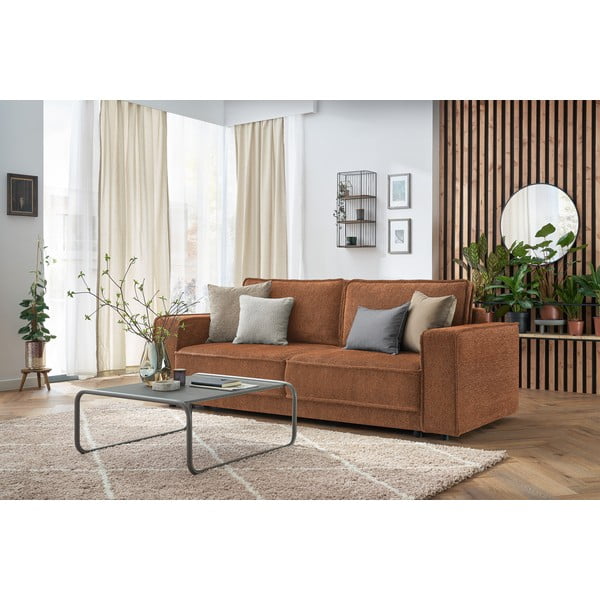 Oranžikas-pruun diivanvoodi Emile - Bobochic Paris-image-3