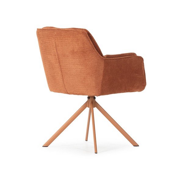 Polsterdatud söögitoolid kahe terrakota värvi komplektis Keiko - Marckeric-image-4