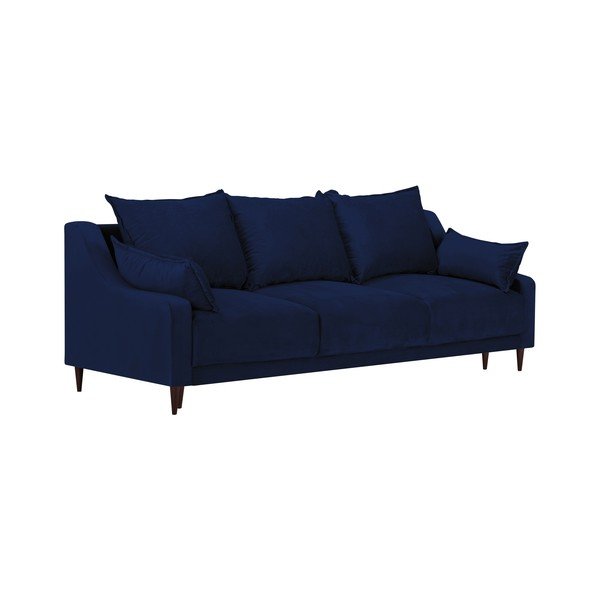 Sinine sametist diivanvoodi koos panipaigaga , 215 cm Freesia - Mazzini Sofas-image-2