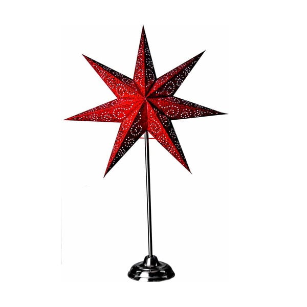 Svítící hvězda se stojanem Antique Red, 70 cm