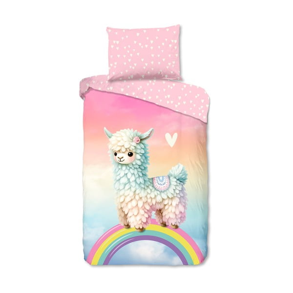 Roosa puuvillane laste voodipesu üheinimesevoodile 140x200 cm Chico - Good Morning