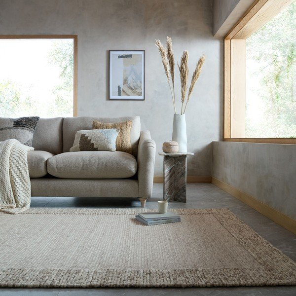 Käsitsi kootud villasegu vaip naturaalses värvitoonis 120x170 cm Rue - Flair Rugs-image-1