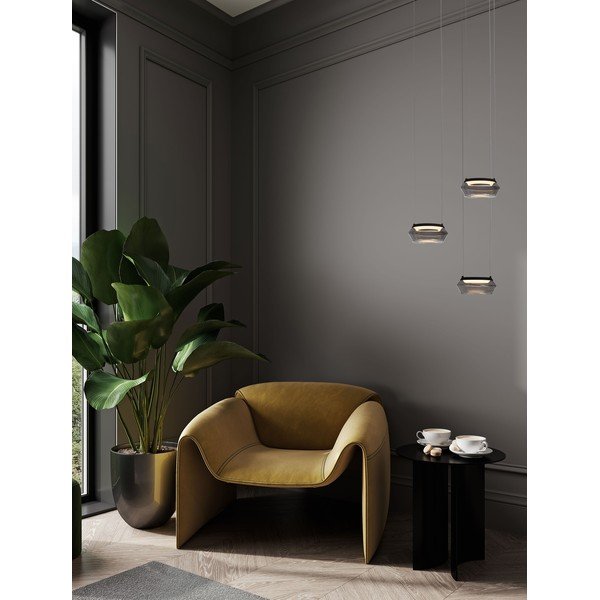 Mattmust klaasist LED-ripplamp ø 14 cm Jailyn - Nova Luce-image-2