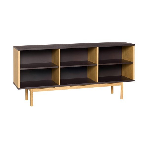 Pruun kummut tammepuust dekooriga 140x65x35 cm Dual - Hübsch
