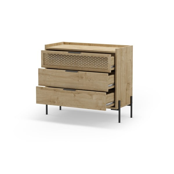 Madal kummut tammedekooriga  90x80 cm Inca - Marckeric-image-3