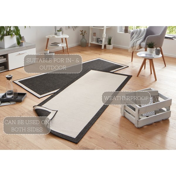 Must ja kreemjas õuevaip , 80 x 250 cm Panama - NORTHRUGS-image-4