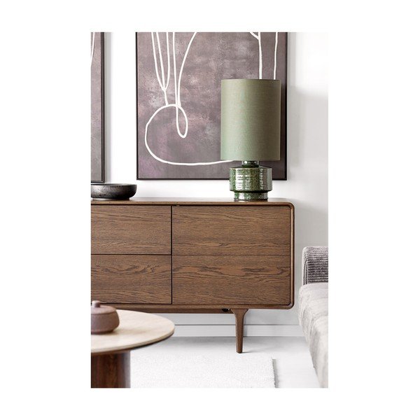 Tumepruun tammepuust kummut 180x75x45 cm Darwin - House Nordic-image-1
