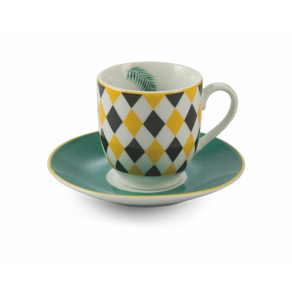 Sada 6 porcelánových šálků s podšálkem VDE Tivoli 1996 Mykonos Urban Jungle, 90 ml-image-2