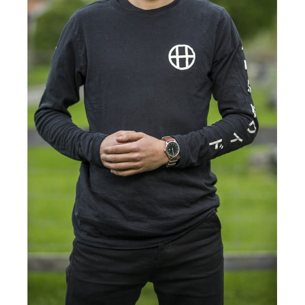 Pruunist nahast rihmaga ja musta numbrimärgiga kell Harold - CHPO-image-1