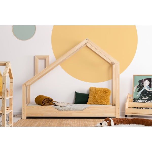 Domečková postel z borovicového dřeva Adeko Luna Bek, 90 x 170 cm