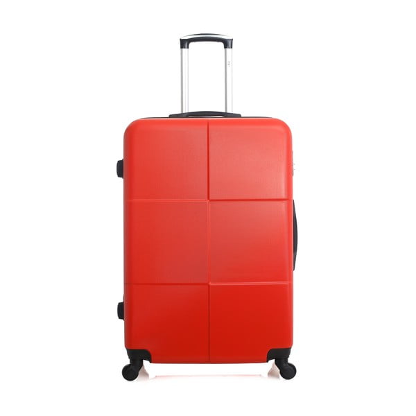 Červený cestovní kufr na kolečkách Hero Coronado, 91 l