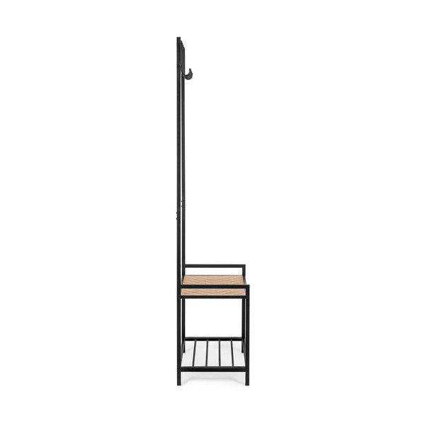 Must/loodusliku värvi metallist koridorikomplekt 64,5x180x37,5 cm Haldor – Yes Everyday-image-3