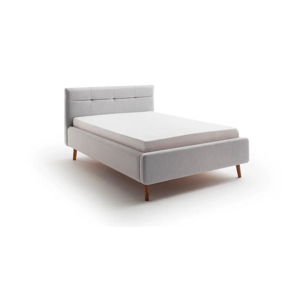 Helehall polsterdatud kaheinimesevoodi koos voodipõhja ja panipaigaga 140x200cm Lotte - Meise Möbel