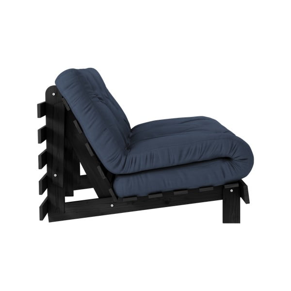 Tumesinine diivanvoodi 140 cm Roots Black Night - Karup Design-image-4