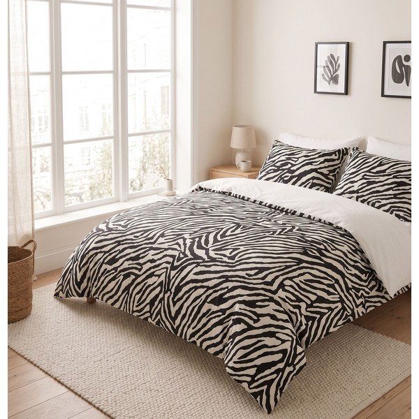 Must üheinimesevoodipesu 200x140 cm Zebra - Mijolnir-image-1