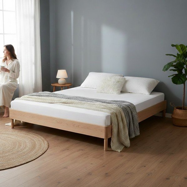 Tammepuidust kaheinimesevoodi ilma peatsita ja voodipõhjata 160x200 cm Forrest - Vipack-image-1